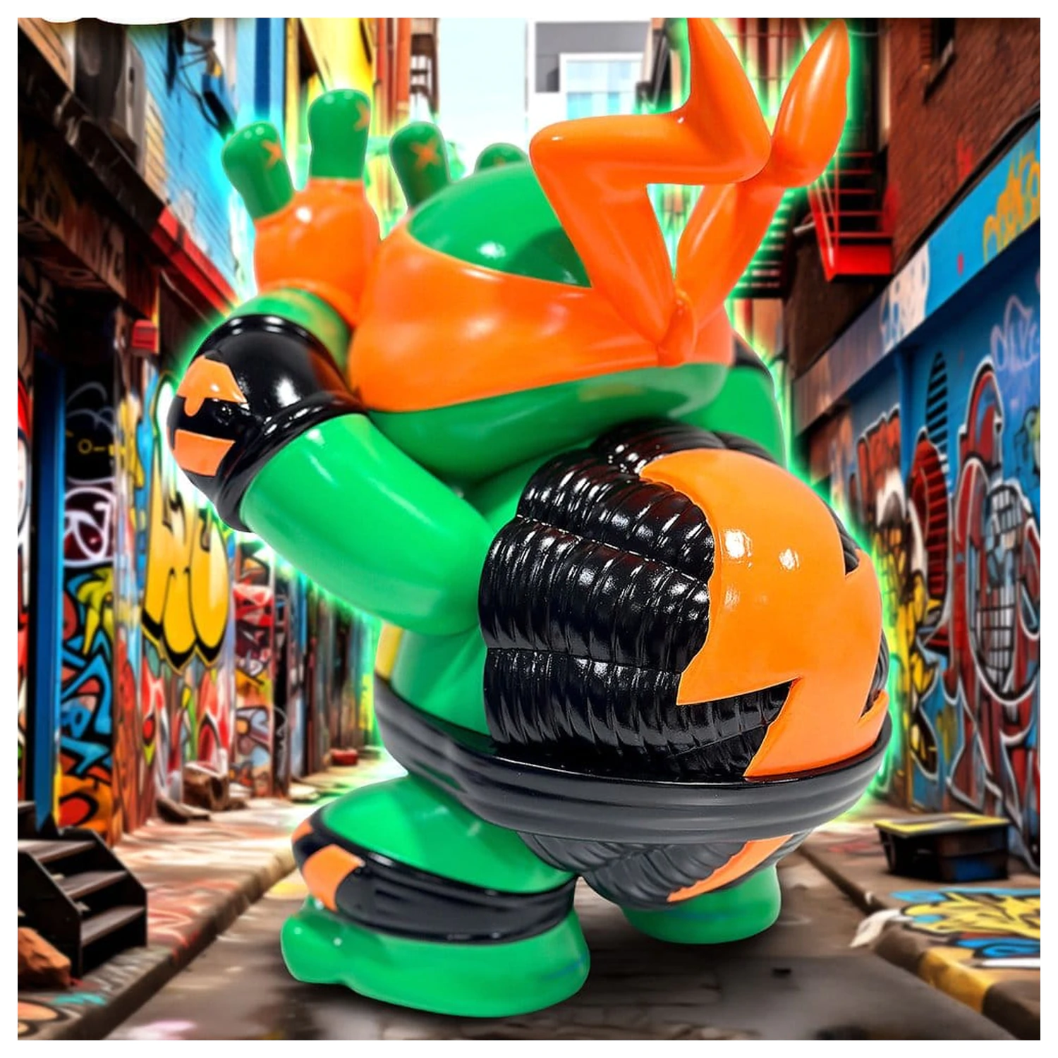Teenage Mutant Ninja Turtles x Grape Brain Vinilna Figura Michelangelo 24 cm fotografija proizvoda