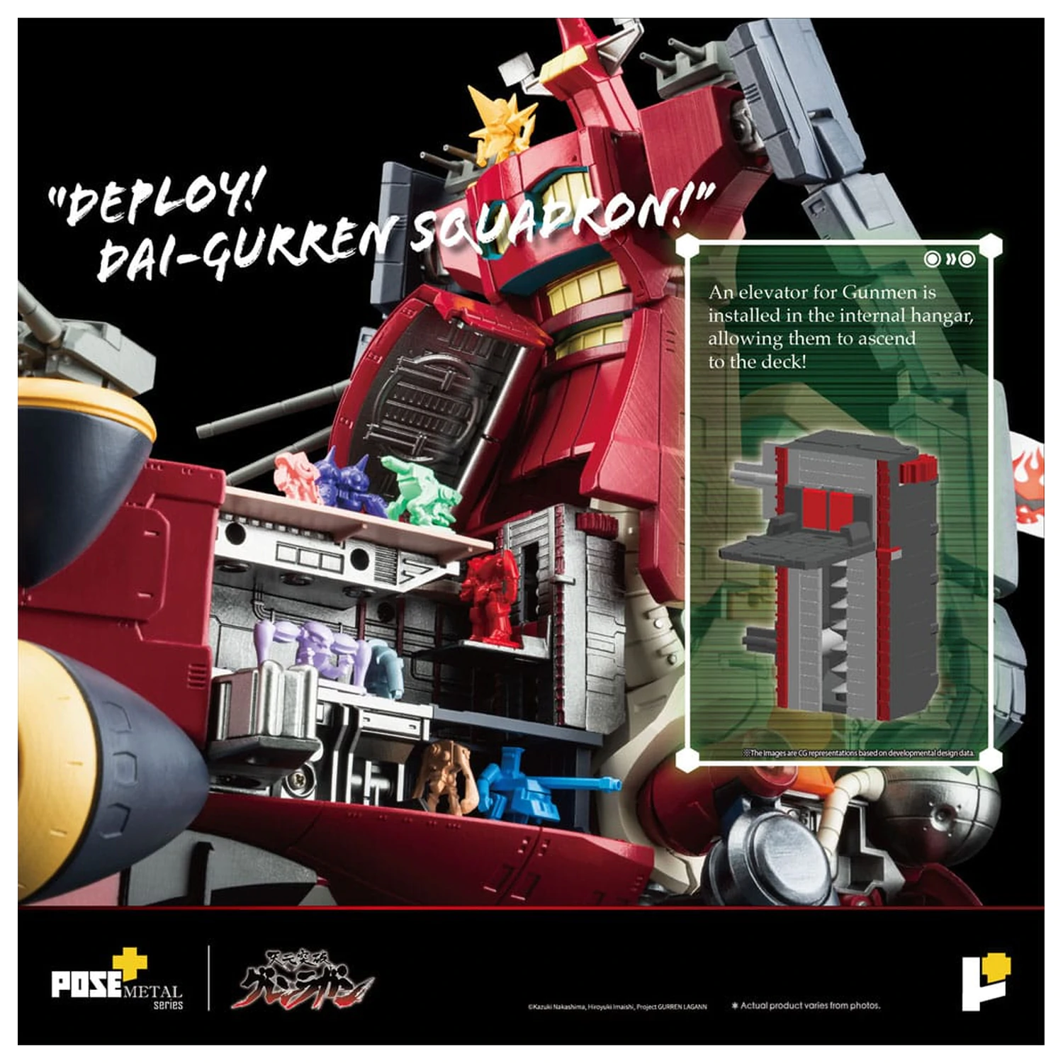 Tengen Toppa Gurren Lagann POSE+METAL serija Figura Dai-Gurren 33 cm fotografija proizvoda