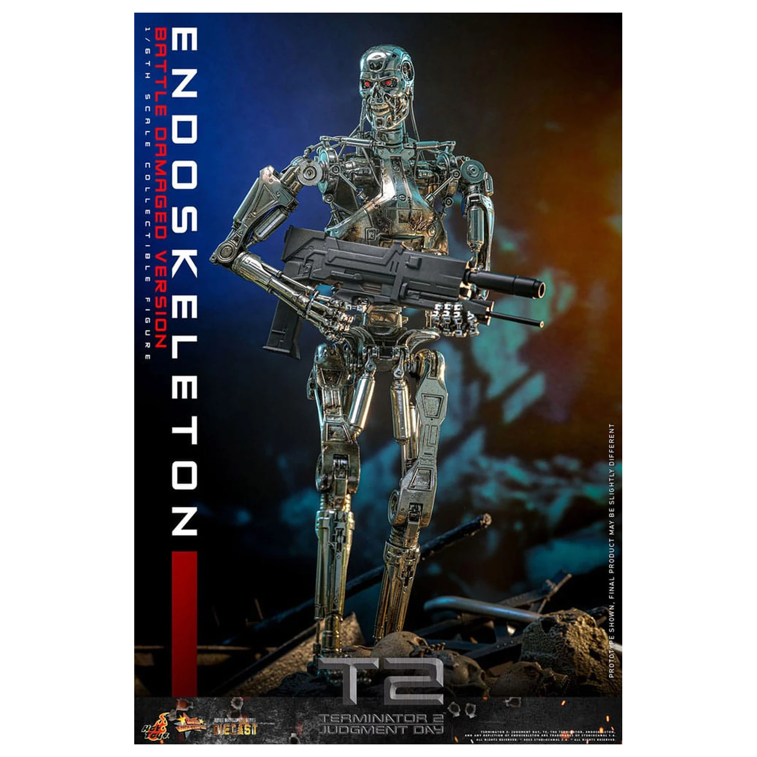Terminator 2: Judgment Day Movie Masterpiece Action Figure 1/6 Endoskeleton (Battle Damaged Version) 31 cm fotografija proizvoda