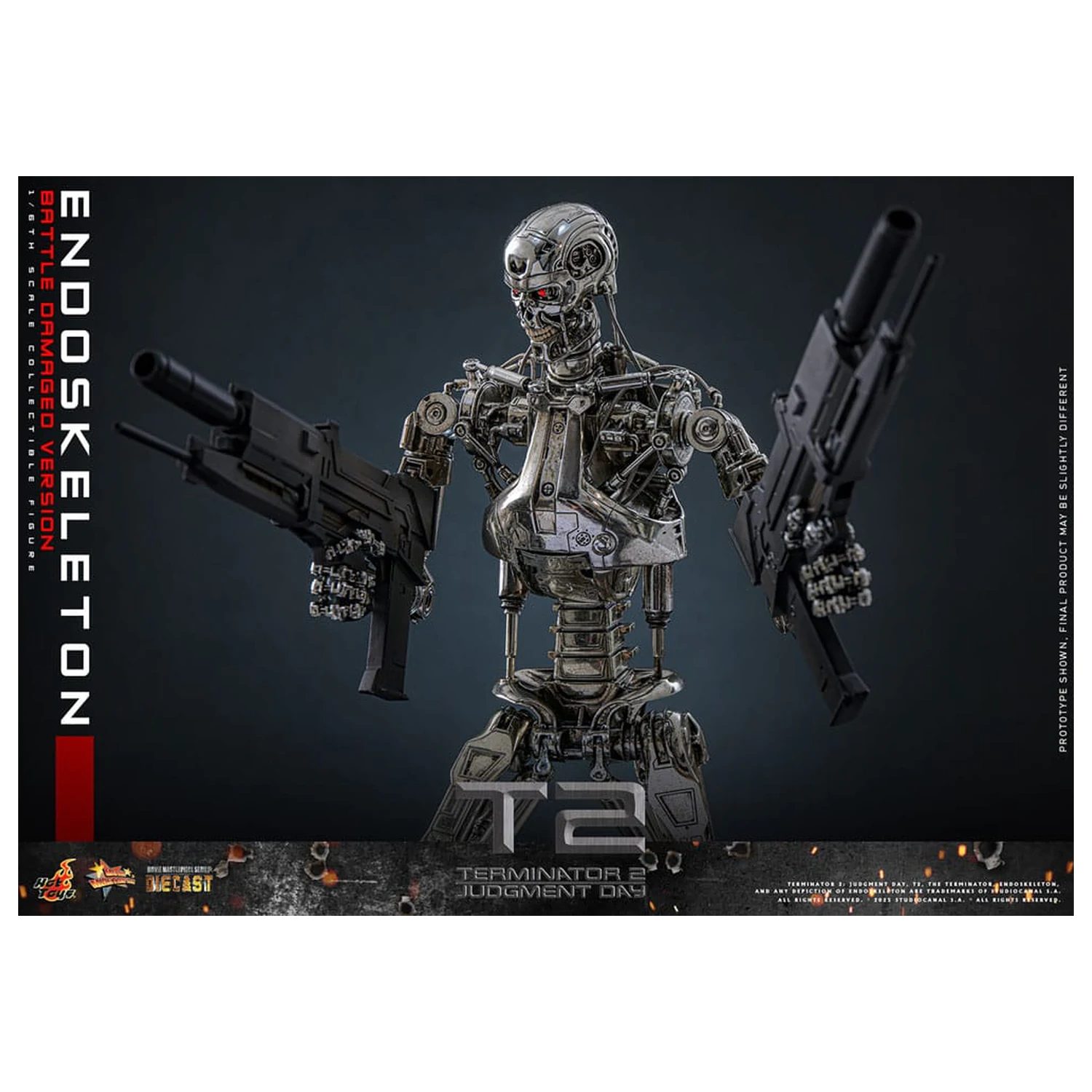 Terminator 2: Judgment Day Movie Masterpiece Action Figure 1/6 Endoskeleton (Battle Damaged Version) 31 cm fotografija proizvoda