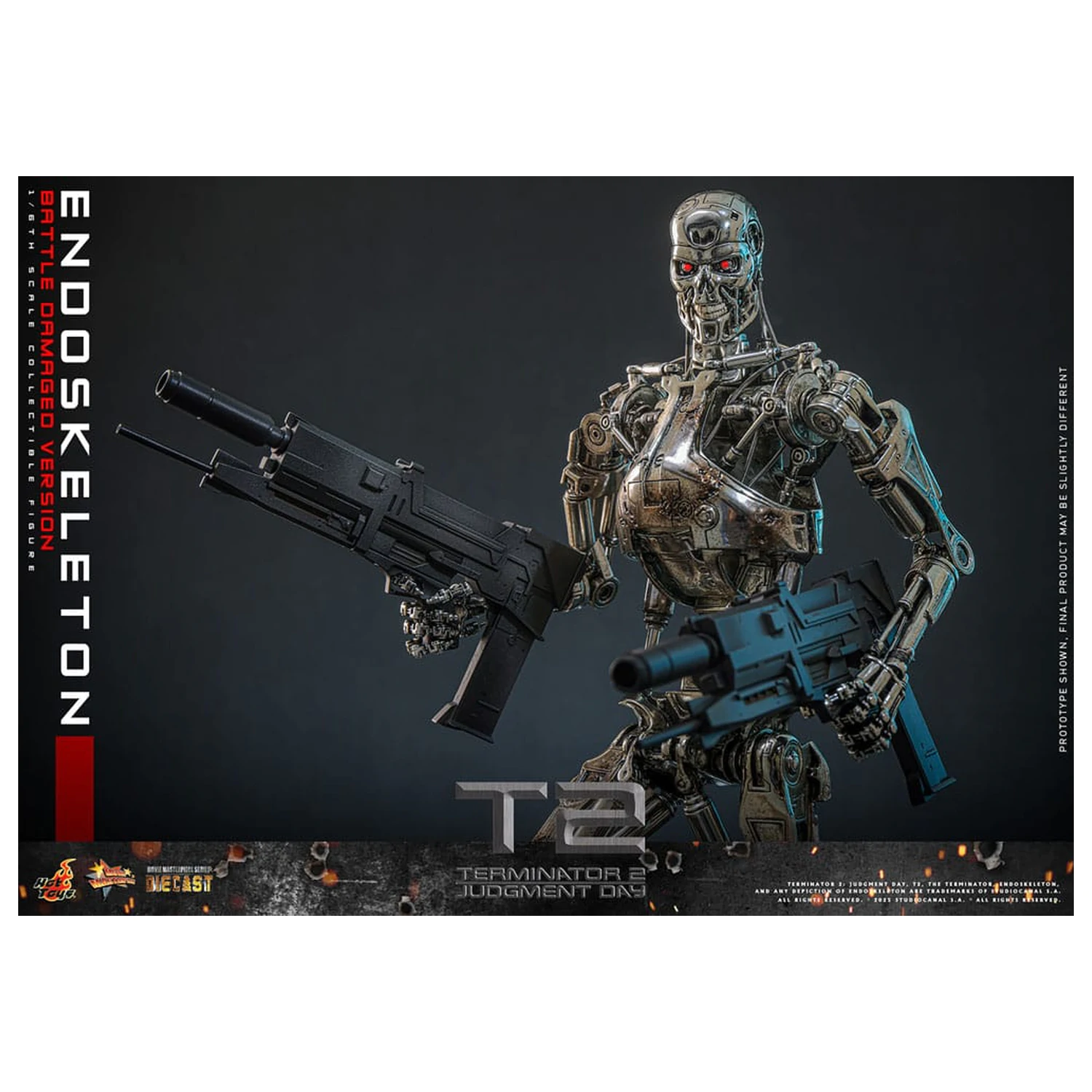 Terminator 2: Judgment Day Movie Masterpiece Action Figure 1/6 Endoskeleton (Battle Damaged Version) 31 cm fotografija proizvoda