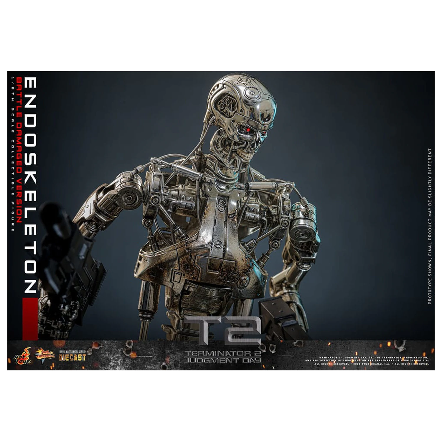 Terminator 2: Judgment Day Movie Masterpiece Action Figure 1/6 Endoskeleton (Battle Damaged Version) 31 cm fotografija proizvoda