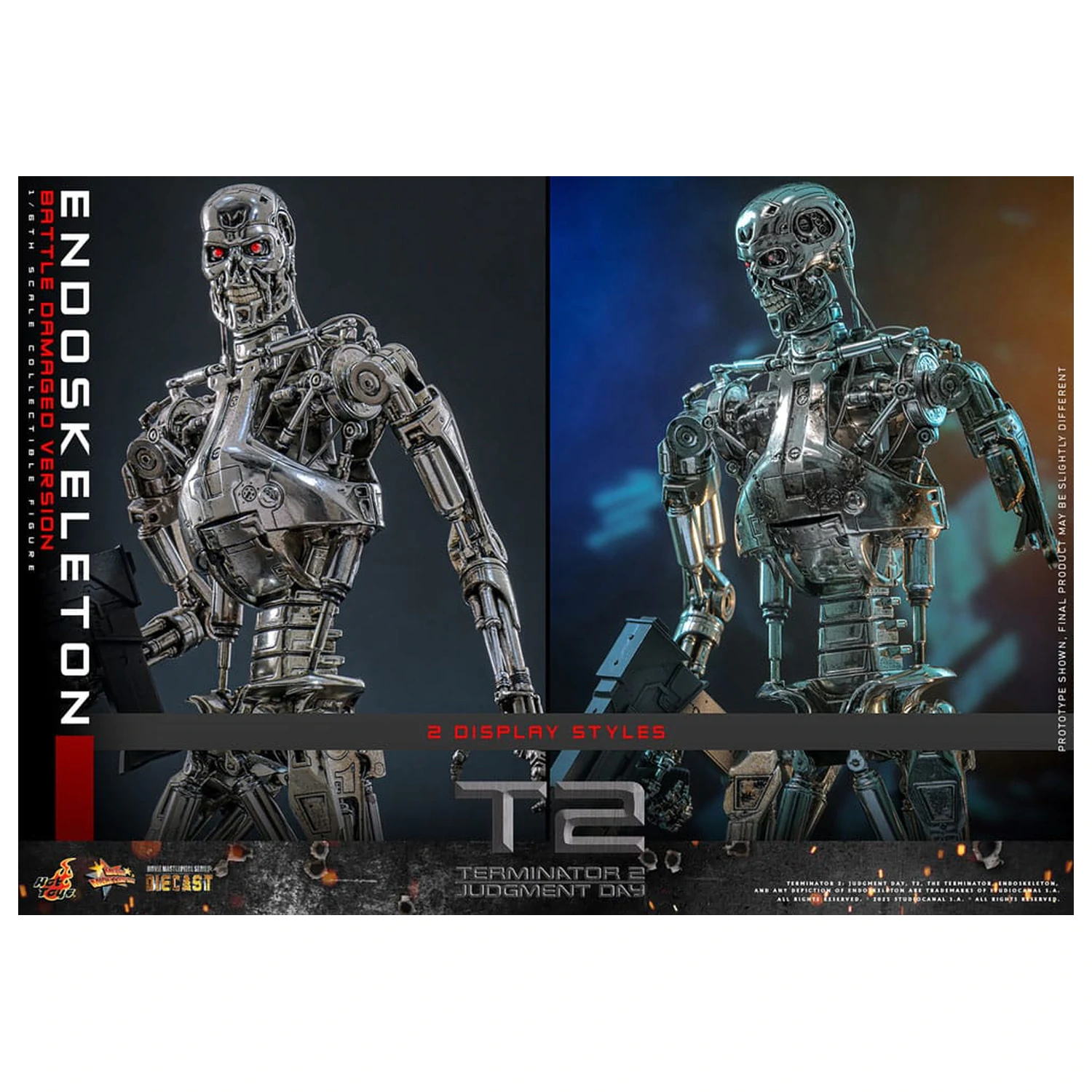 Terminator 2: Judgment Day Movie Masterpiece Action Figure 1/6 Endoskeleton (Battle Damaged Version) 31 cm fotografija proizvoda