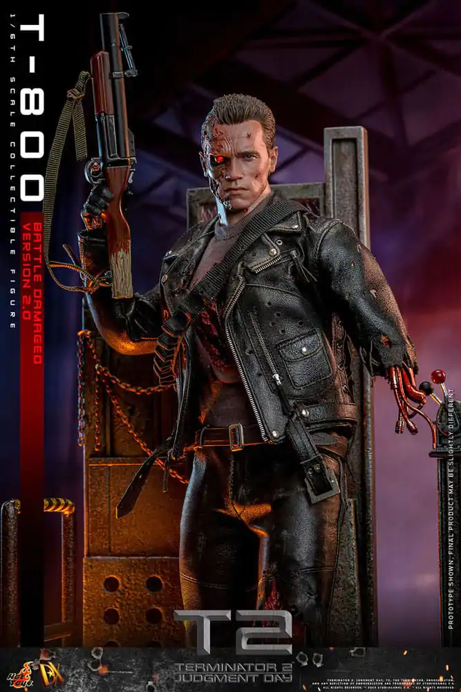 Terminator 2 Movie Masterpiece akcijska figura 1/6 T-800 Battle Damaged Version 2.0 32 cm fotografija proizvoda