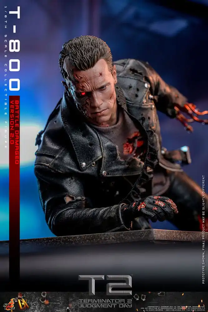 Terminator 2 Movie Masterpiece akcijska figura 1/6 T-800 Battle Damaged Version 2.0 32 cm fotografija proizvoda