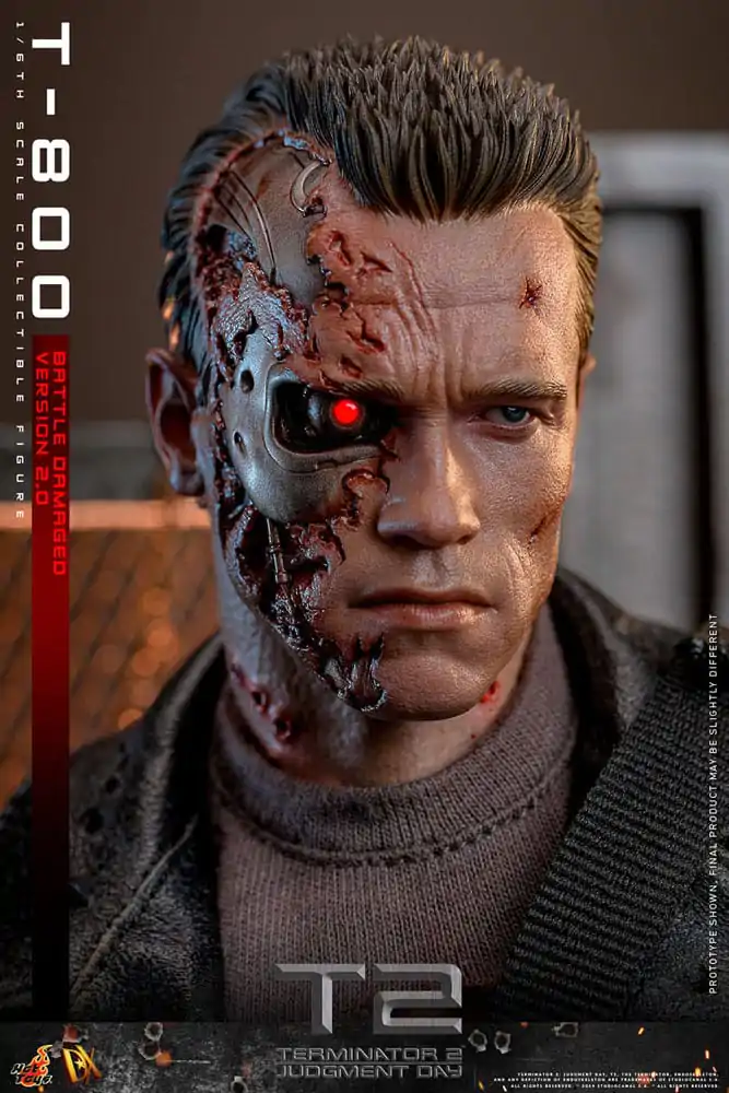 Terminator 2 Movie Masterpiece akcijska figura 1/6 T-800 Battle Damaged Version 2.0 32 cm fotografija proizvoda