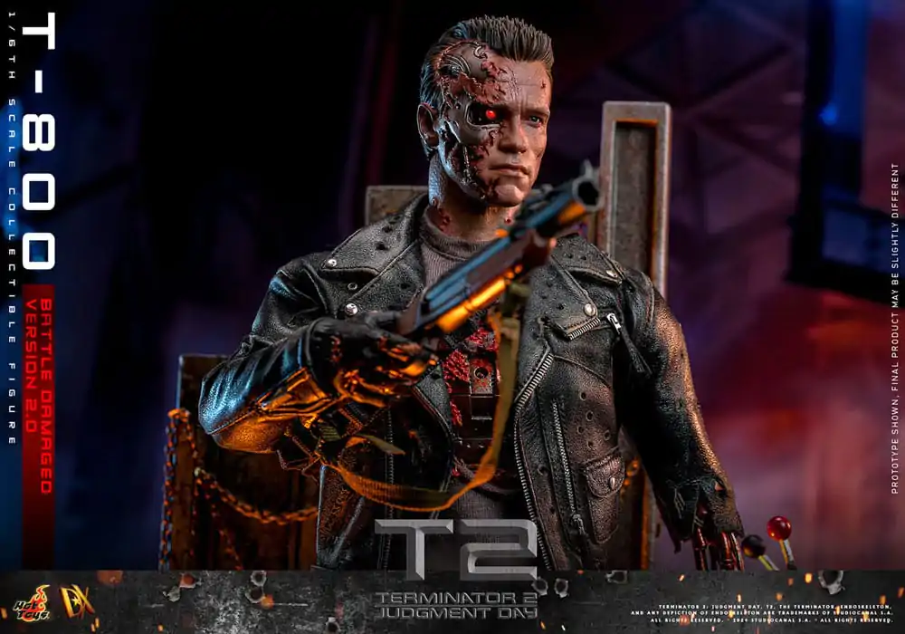 Terminator 2 Movie Masterpiece akcijska figura 1/6 T-800 Battle Damaged Version 2.0 32 cm fotografija proizvoda