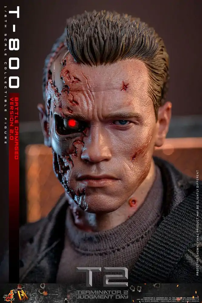 Terminator 2 Movie Masterpiece akcijska figura 1/6 T-800 Battle Damaged Version 2.0 32 cm fotografija proizvoda