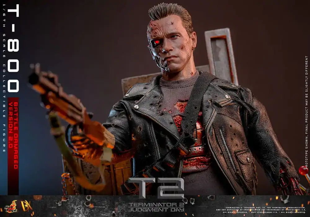 Terminator 2 Movie Masterpiece akcijska figura 1/6 T-800 Battle Damaged Version 2.0 32 cm fotografija proizvoda