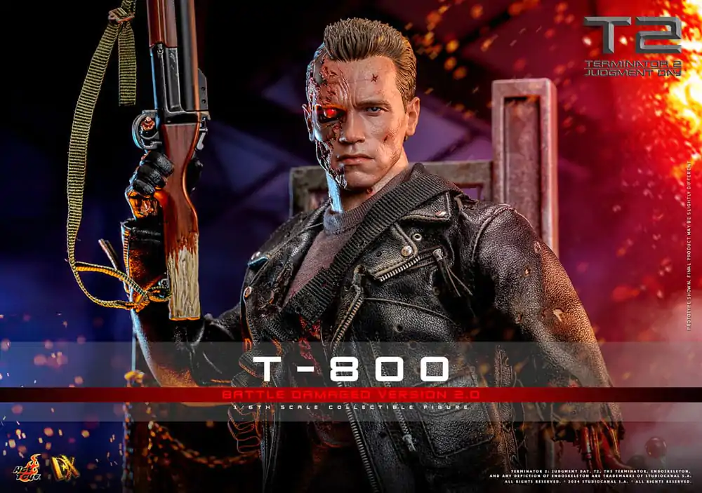 Terminator 2 Movie Masterpiece akcijska figura 1/6 T-800 Battle Damaged Version 2.0 32 cm fotografija proizvoda