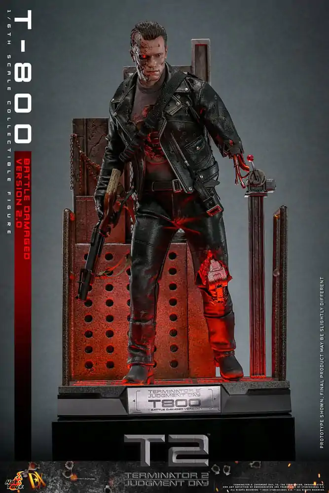 Terminator 2 Movie Masterpiece akcijska figura 1/6 T-800 Battle Damaged Version 2.0 32 cm fotografija proizvoda