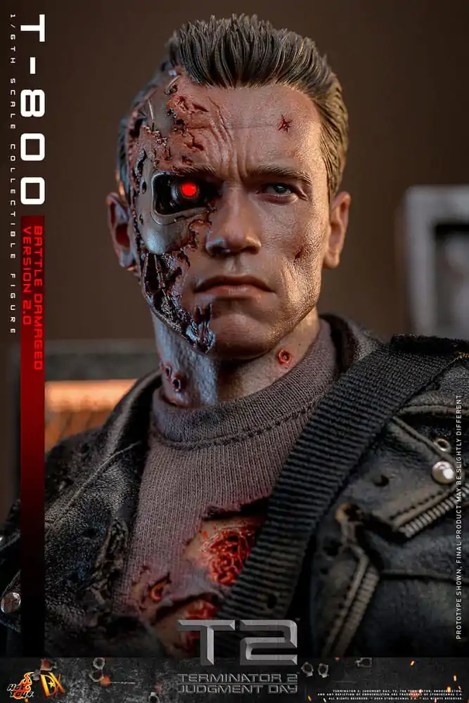 Terminator 2 Movie Masterpiece akcijska figura 1/6 T-800 Battle Damaged Version 2.0 32 cm fotografija proizvoda