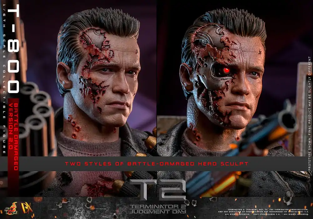 Terminator 2 Movie Masterpiece akcijska figura 1/6 T-800 Battle Damaged Version 2.0 32 cm fotografija proizvoda