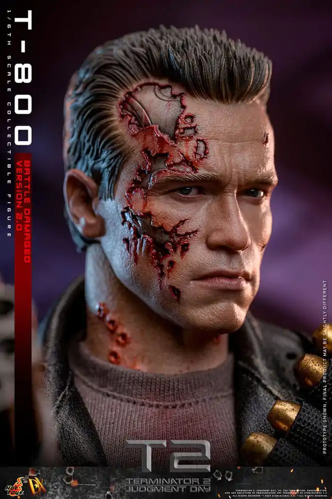 Terminator 2 Movie Masterpiece akcijska figura 1/6 T-800 Battle Damaged Version 2.0 32 cm fotografija proizvoda