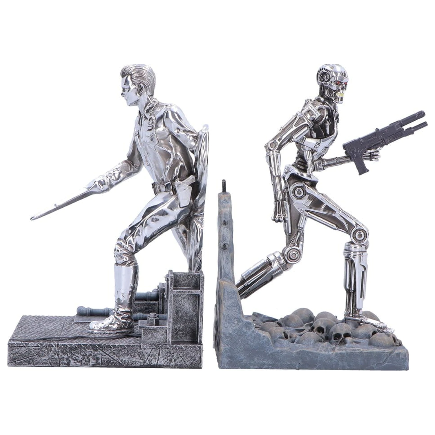 Terminator 2 držači za knjige T-1000 protiv T-800 19 cm fotografija proizvoda