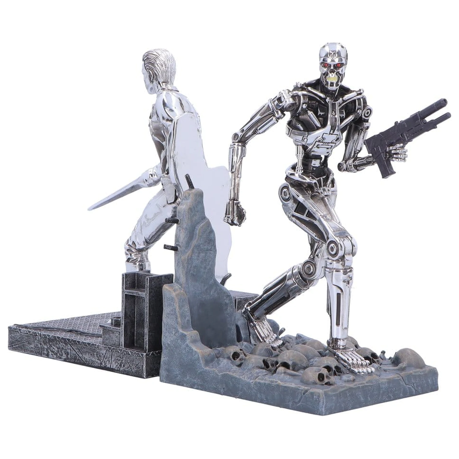 Terminator 2 držači za knjige T-1000 protiv T-800 19 cm fotografija proizvoda