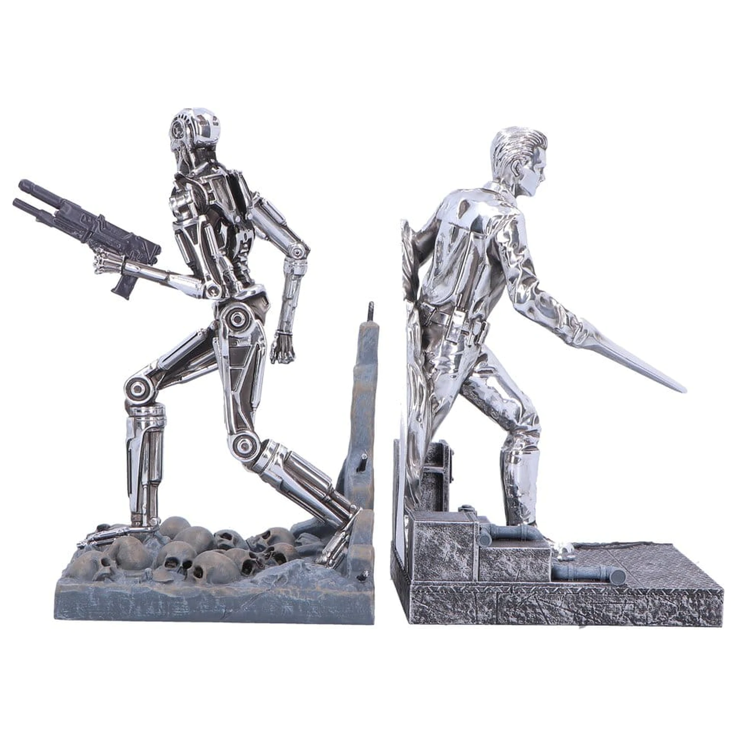 Terminator 2 držači za knjige T-1000 protiv T-800 19 cm fotografija proizvoda