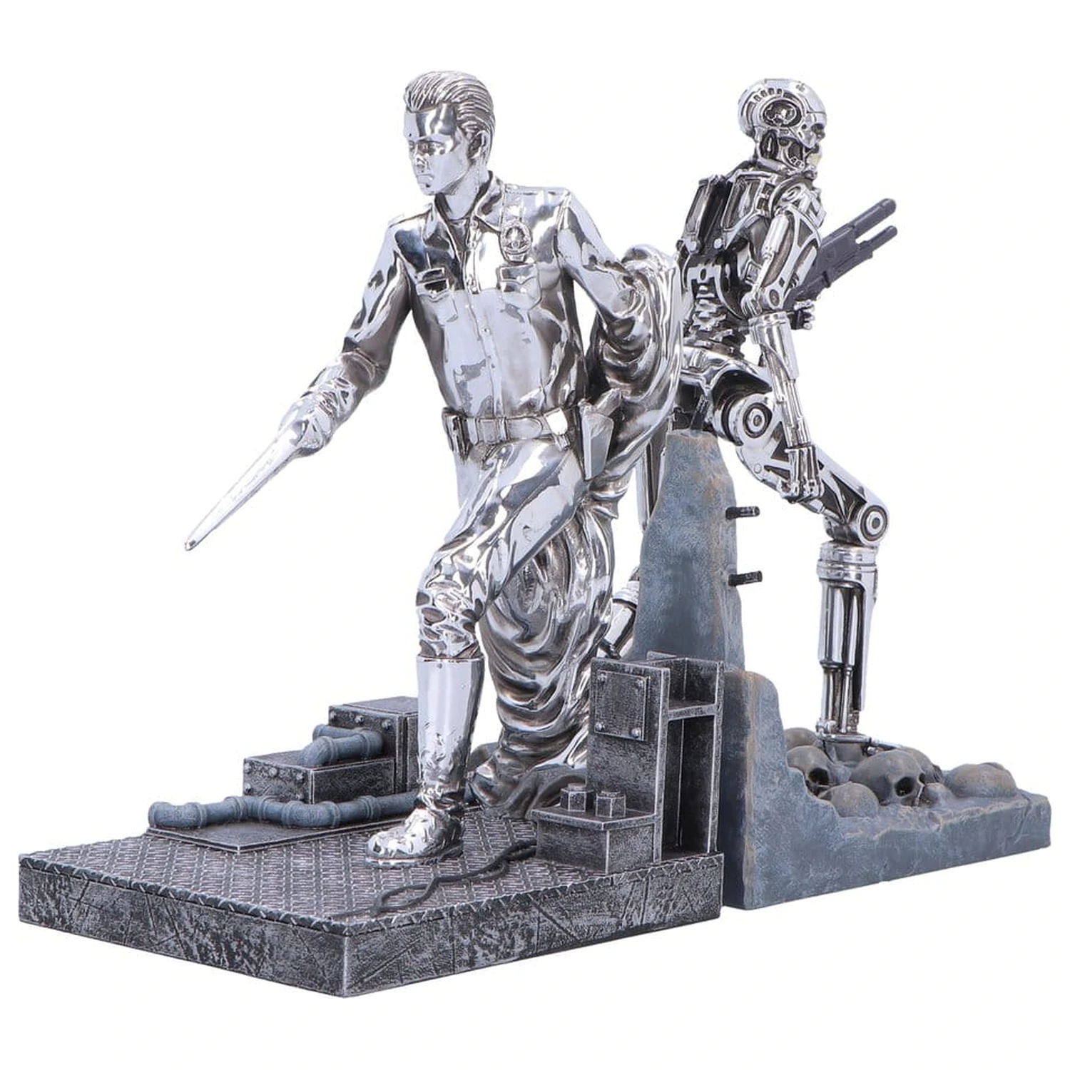 Terminator 2 držači za knjige T-1000 protiv T-800 19 cm fotografija proizvoda