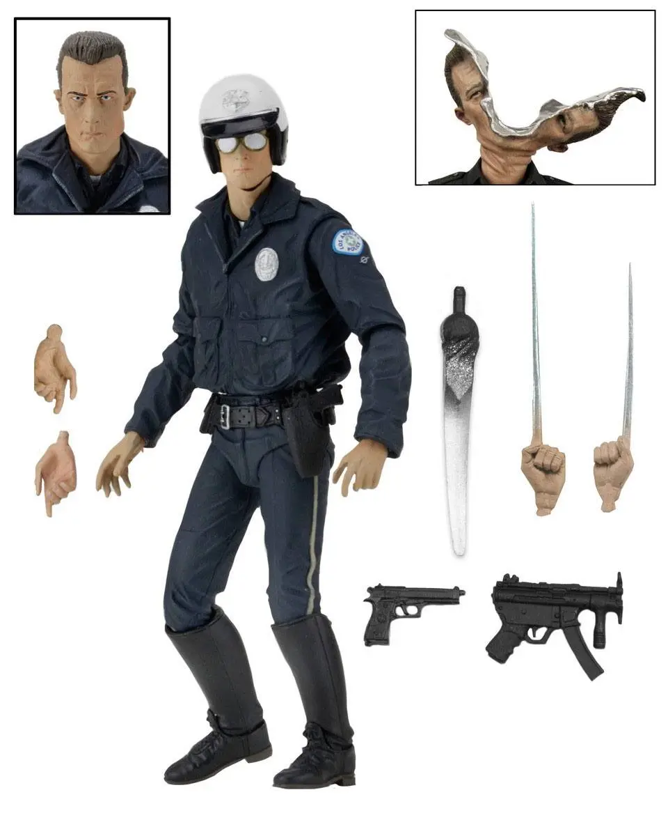 Terminator 2 Action Figure Ultimate T-1000 (Motorcycle Cop) 18 cm Figura fotografija proizvoda