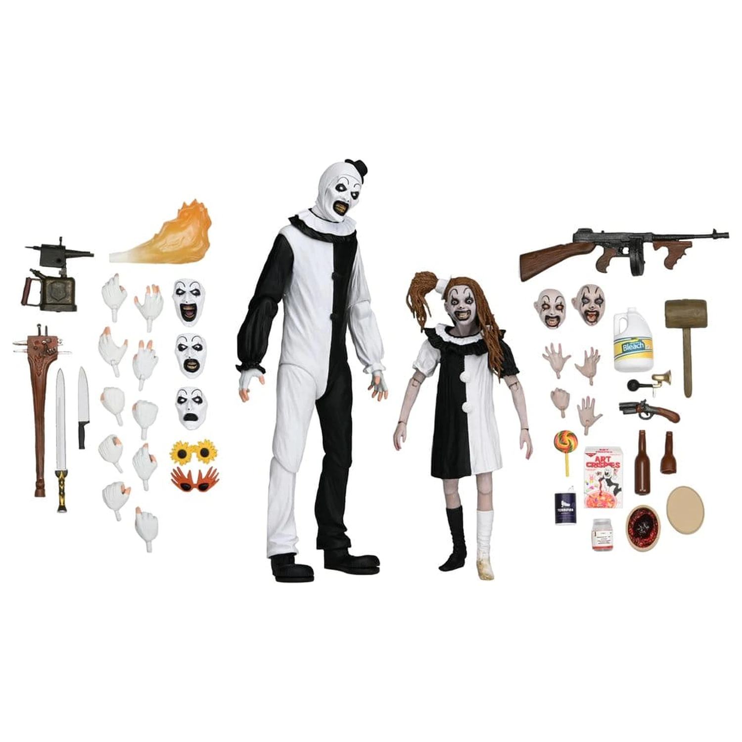 Terrifier 2 2-Pack akcijske figure Ultimate Art the Clown & Little Pale Girl 18 cm fotografija proizvoda