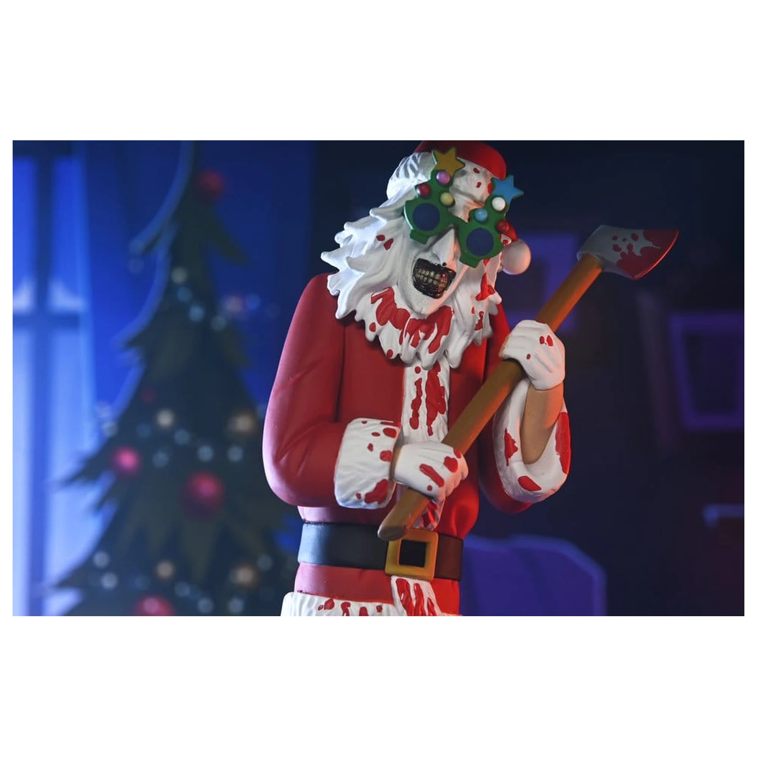 Terrifier 3 Toony Terrors akcijska figura Santa Suit Art the Clown (Bloody Version) 15 cm fotografija proizvoda