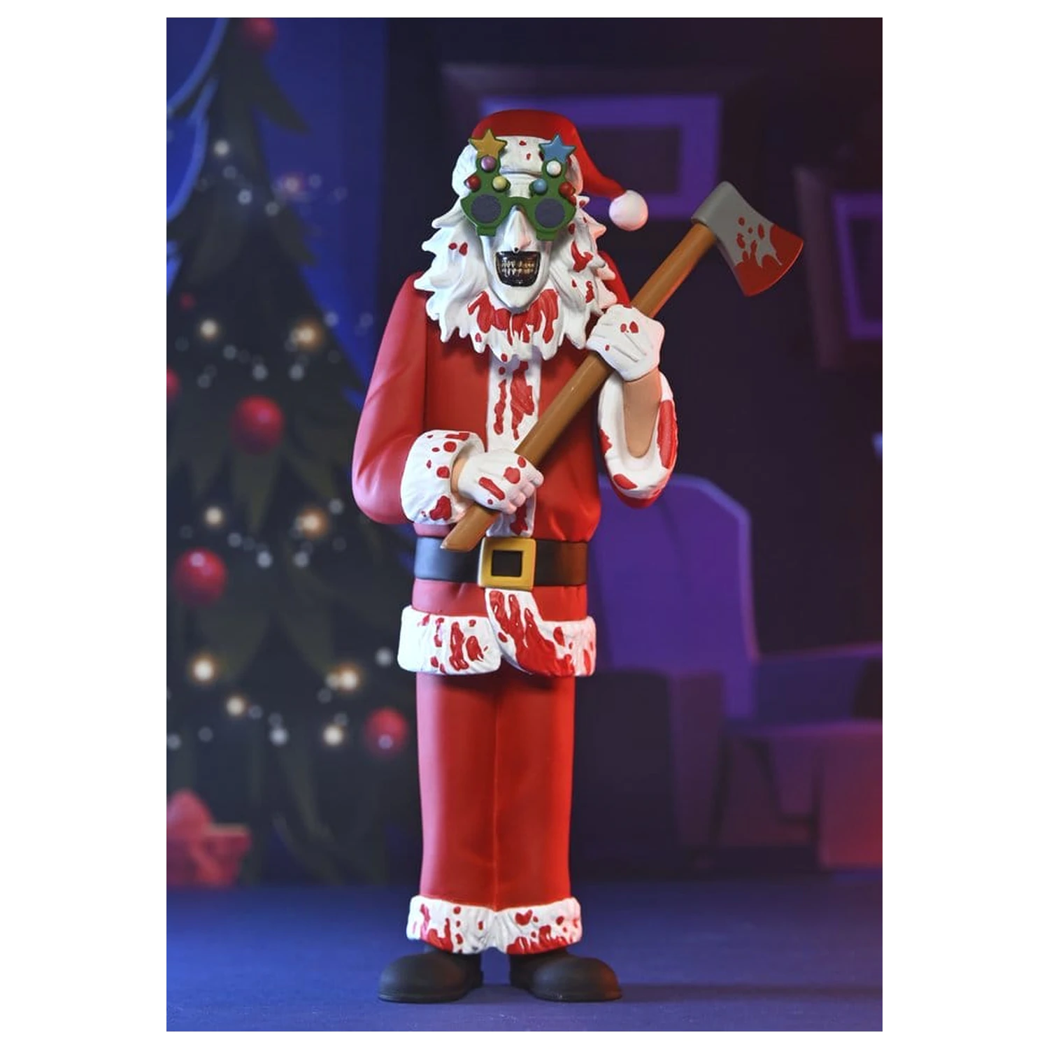 Terrifier 3 Toony Terrors akcijska figura Santa Suit Art the Clown (Bloody Version) 15 cm fotografija proizvoda