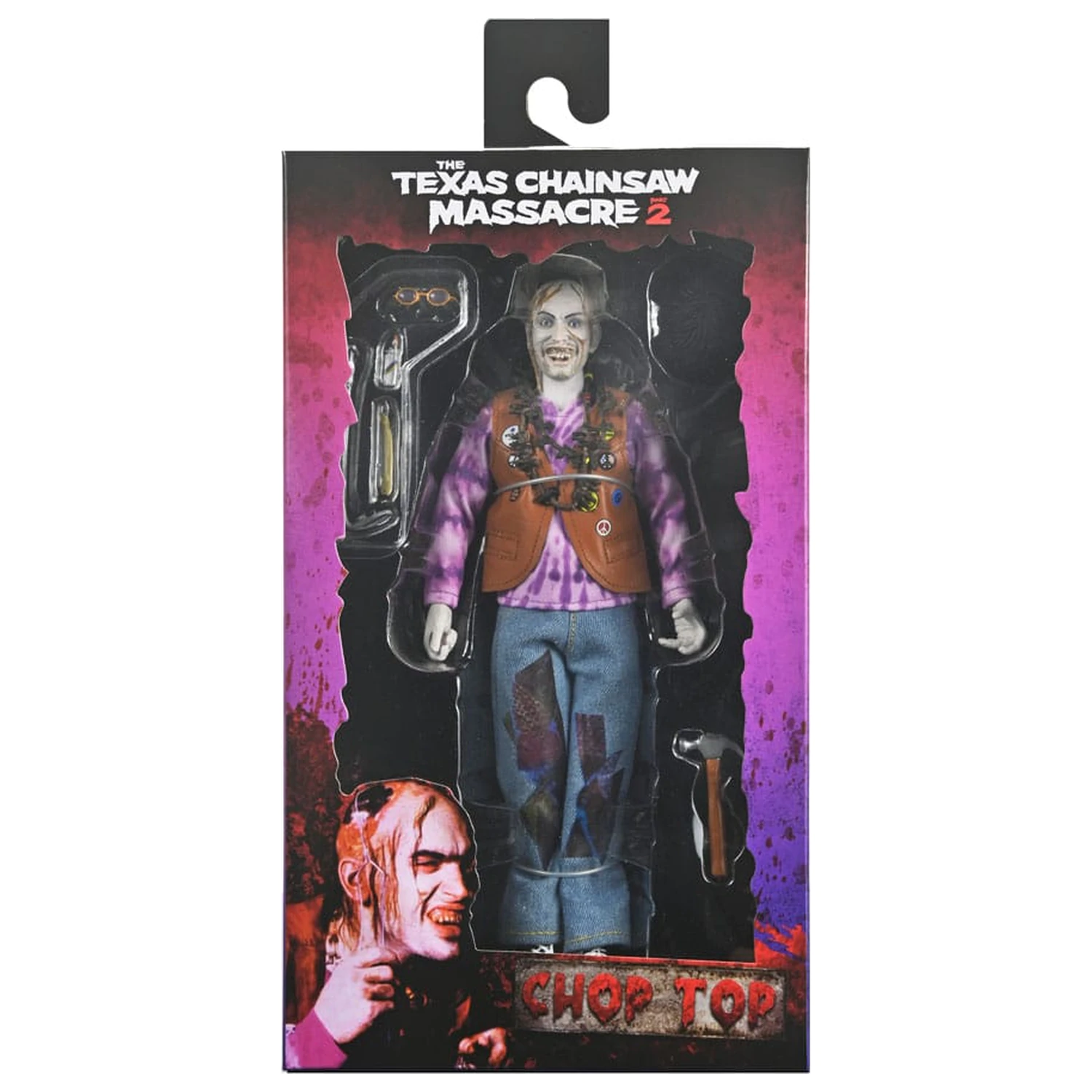 Texas Chainsaw Massacre 2 Clothed figura, akcija, Chop Top 20 cm fotografija proizvoda