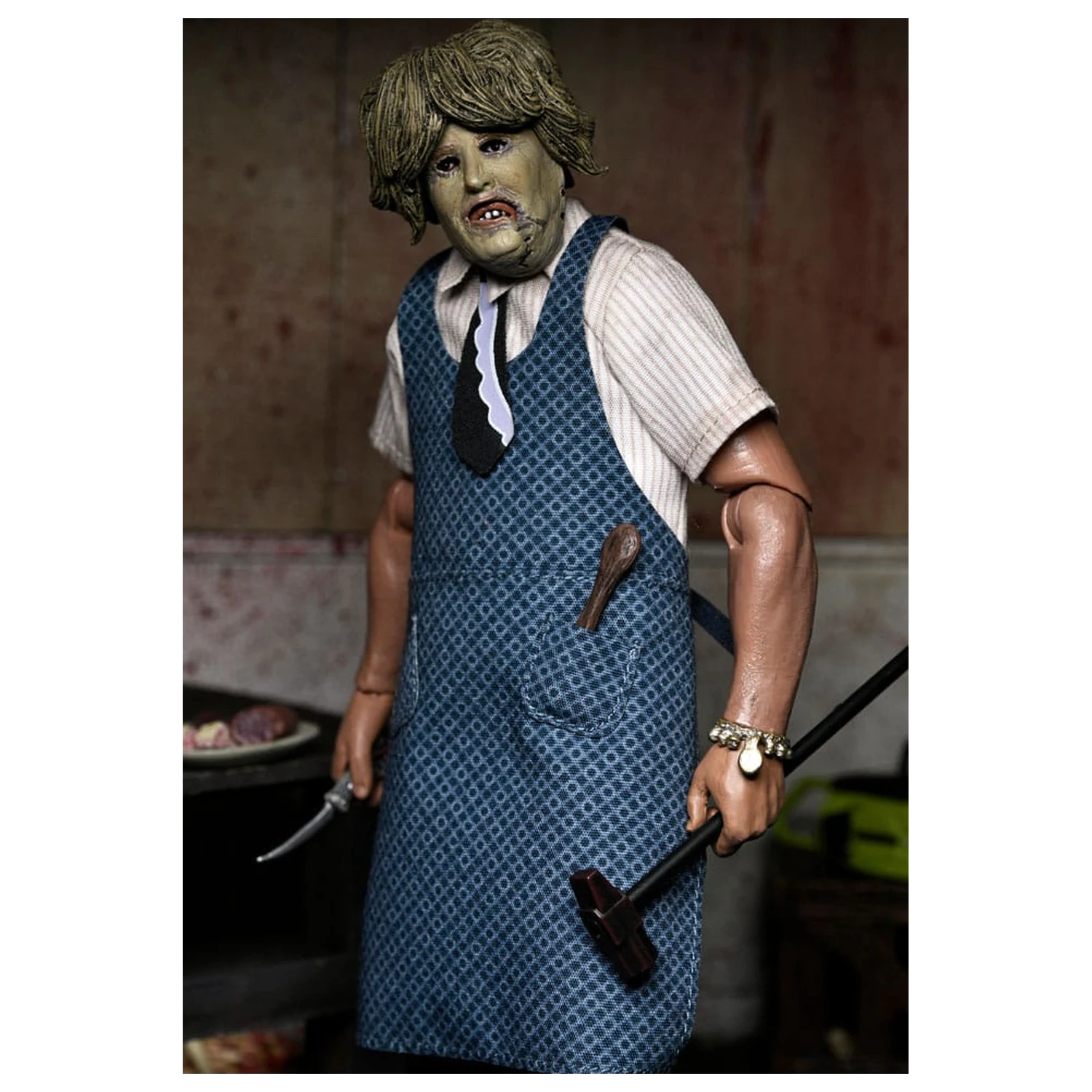 Texas Chainsaw Massacre Clothed akcijska figura Leatherface s maskom stare dame 20 cm fotografija proizvoda