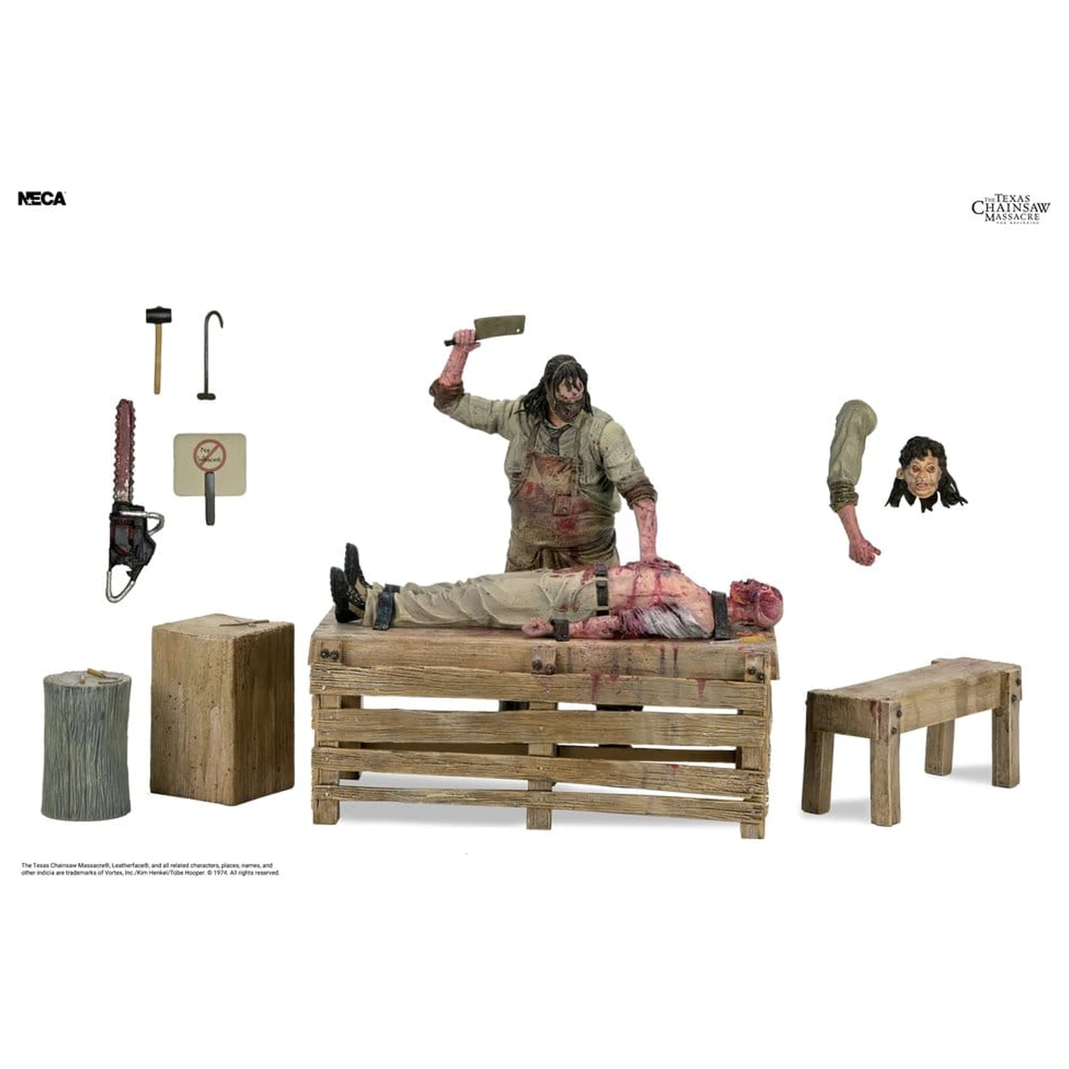 Texas Chainsaw Massacre: The Beginning Diorama akcijska figura Leatherface Slaughterhouse komplet u kutiji 18 cm fotografija proizvoda