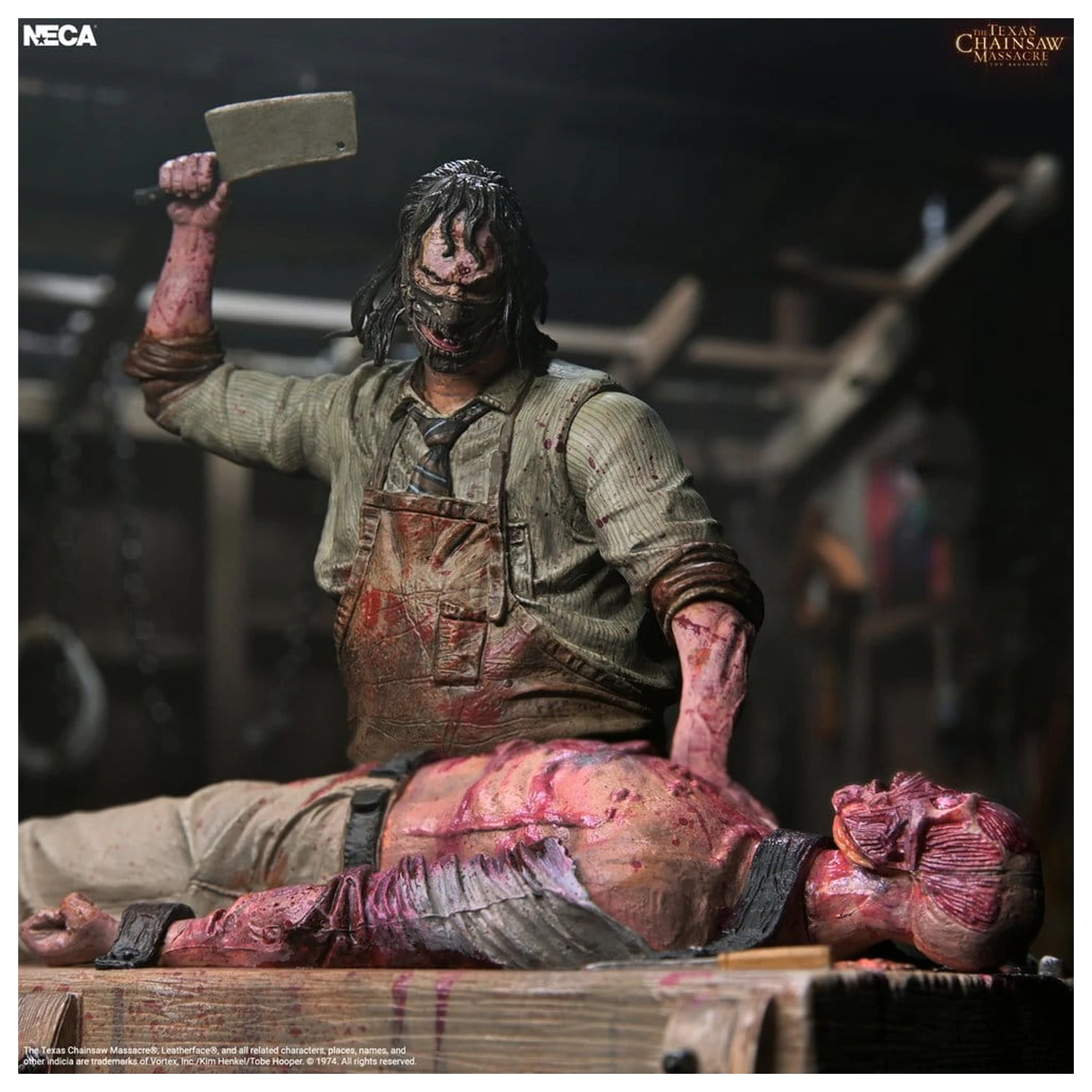 Texas Chainsaw Massacre: The Beginning Diorama akcijska figura Leatherface Slaughterhouse komplet u kutiji 18 cm fotografija proizvoda