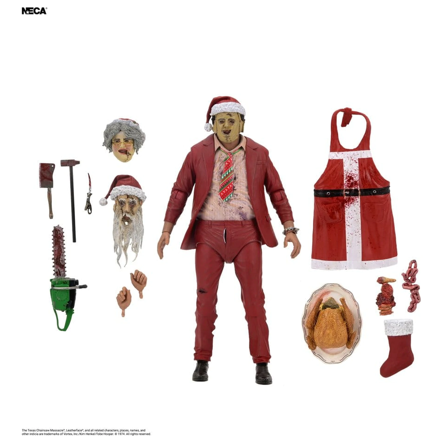 Texas Chainsaw Massacre Ultimate akcijska figura Santa Leatherface 18 cm fotografija proizvoda