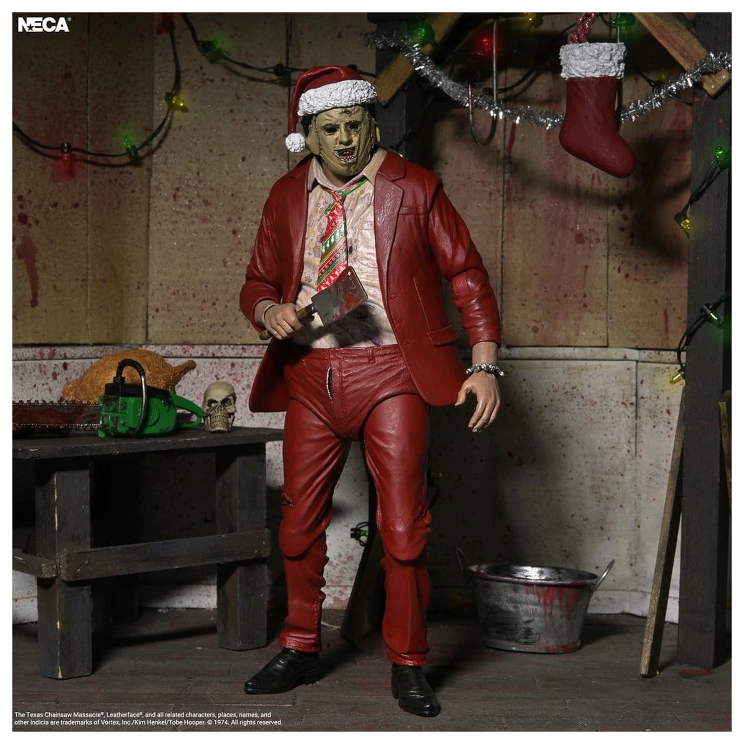 Texas Chainsaw Massacre Ultimate akcijska figura Santa Leatherface 18 cm fotografija proizvoda