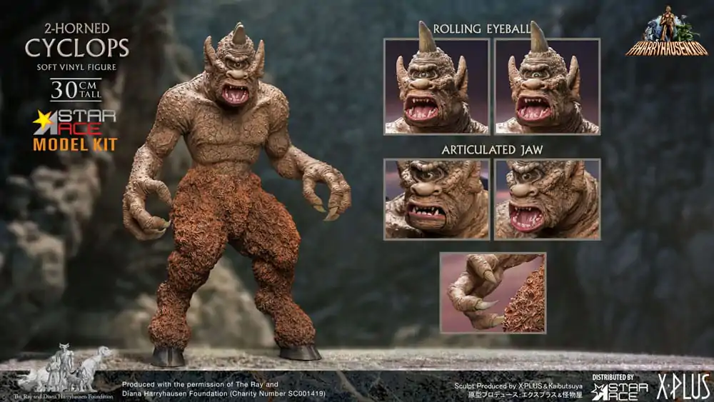 The 7th Voyage of Sinbad Soft Vinyl Model Kit Ray Harryhausens 2-horned Cyclops 30 cm - Mekani Vinil Model Komplet fotografija proizvoda