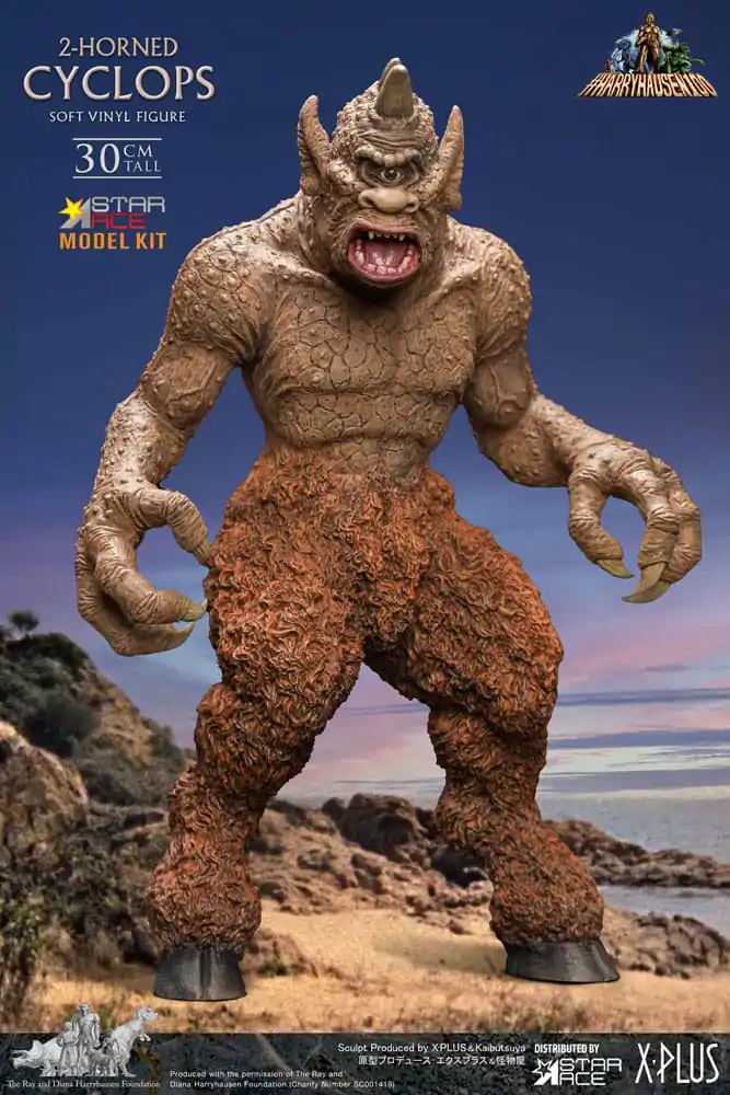The 7th Voyage of Sinbad Soft Vinyl Model Kit Ray Harryhausens 2-horned Cyclops 30 cm - Mekani Vinil Model Komplet fotografija proizvoda