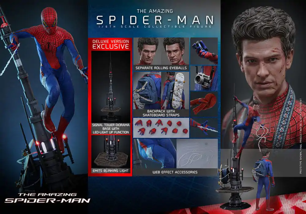 The Amazing Spider-Man Movie Masterpiece akcijska figura 1/6 Spider-Man (Deluxe Version) 30 cm fotografija proizvoda