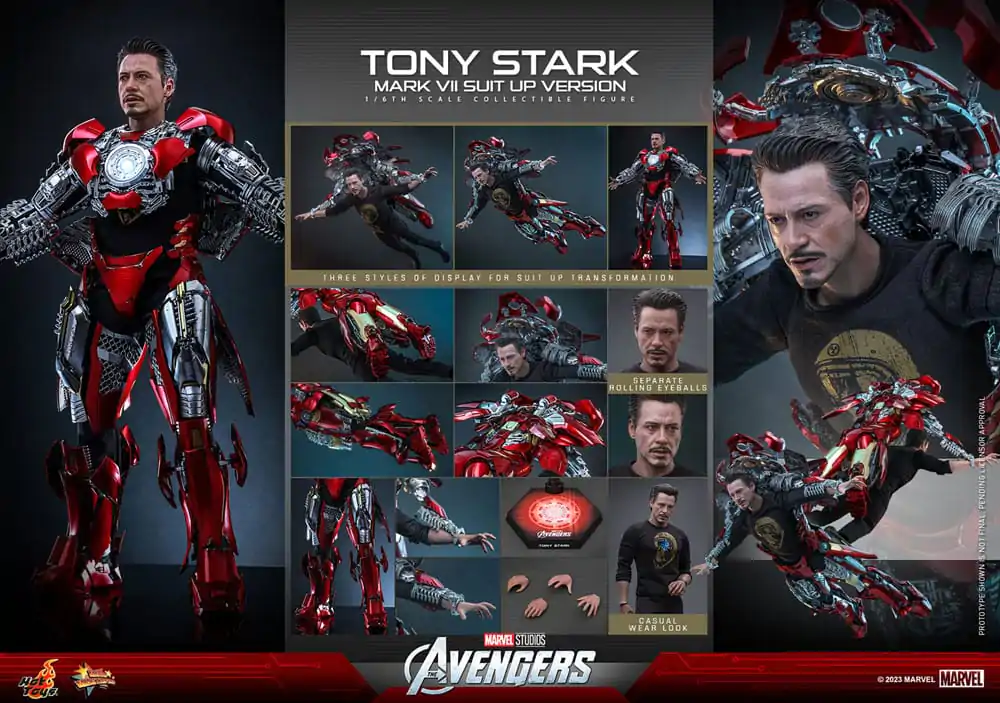 The Avengers Movie Masterpiece akcijska figura 1/6 Tony Stark (Mark VII Suit-Up Version) 31 cm fotografija proizvoda