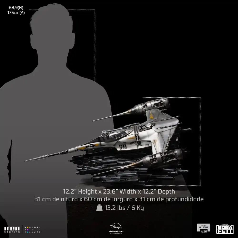 The Book of Boba Fett Demi Art Scale kip 1/20 Mando's N-1 Starfighter 60 cm fotografija proizvoda