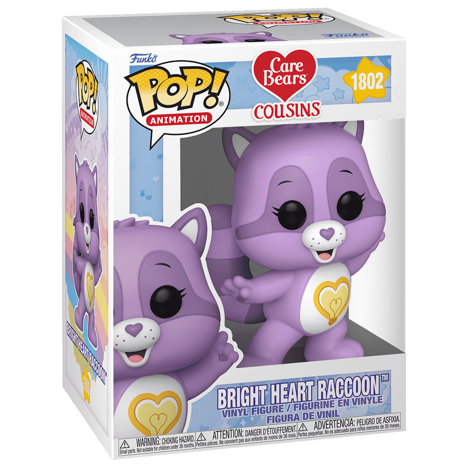 The Care Bears Funko POP! Animation Vinilna figura Bright Heart Raccoon 9 cm fotografija proizvoda