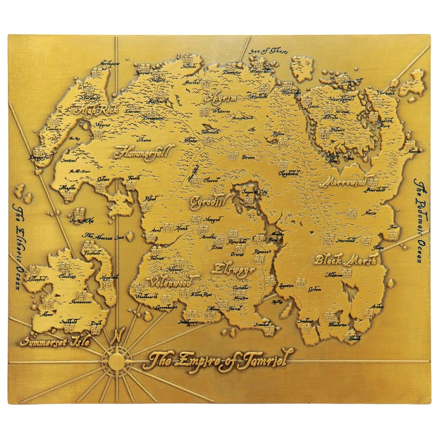 The Elder Scrolls Replika Metalna karta Tamriela Ograničeno izdanje 15 x 13 cm fotografija proizvoda