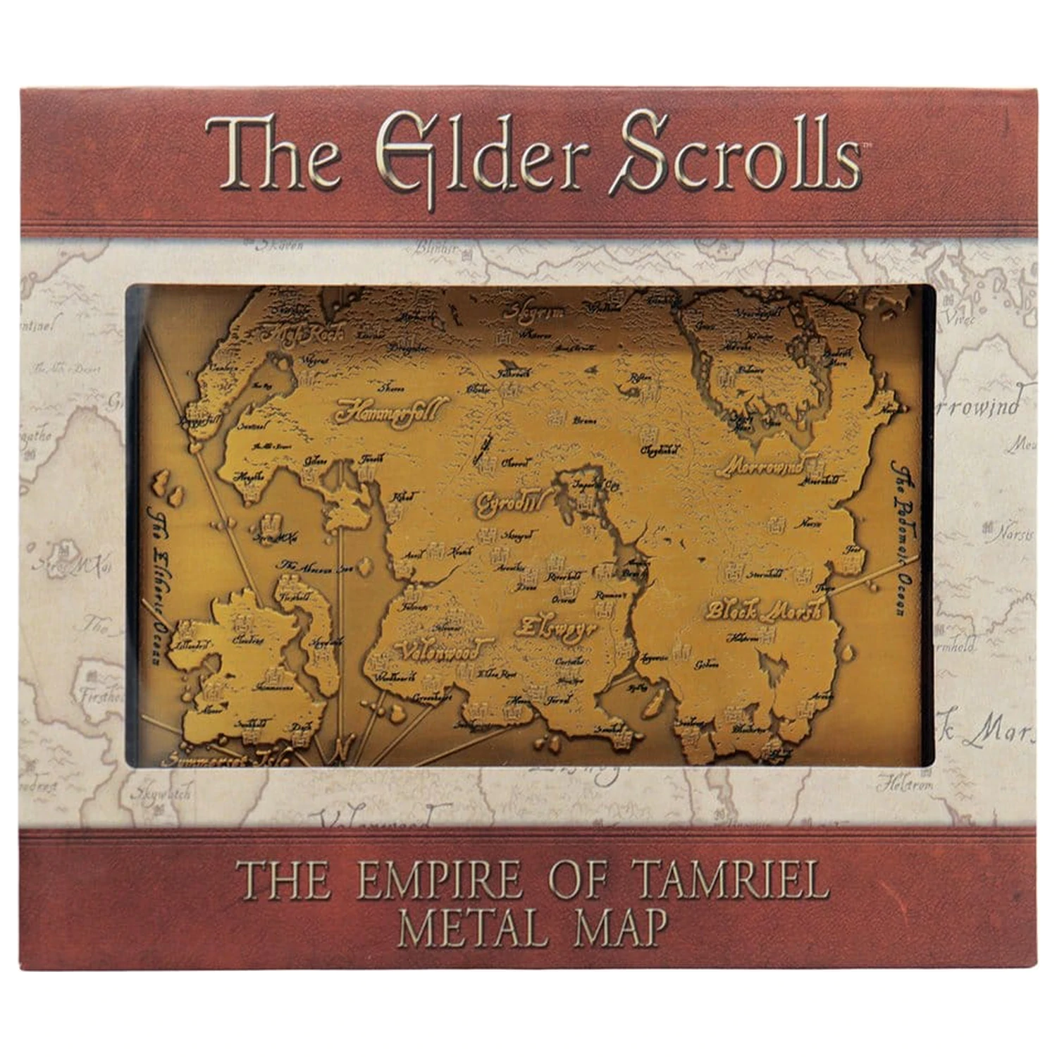 The Elder Scrolls Replika Metalna karta Tamriela Ograničeno izdanje 15 x 13 cm fotografija proizvoda
