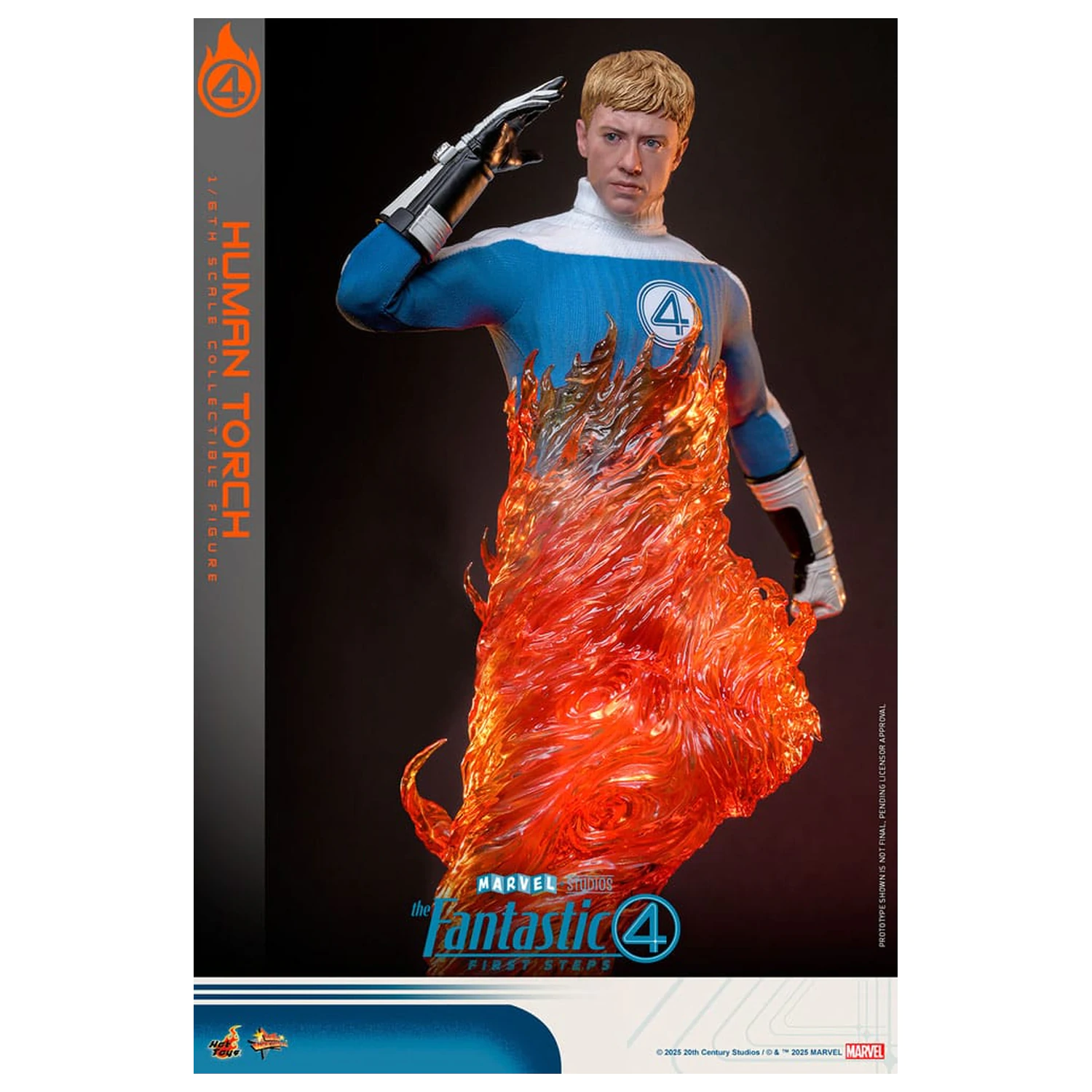 The Fantastic Four: First Steps Movie Masterpiece akcijska figura 1/6 Human Torch 30 cm fotografija proizvoda