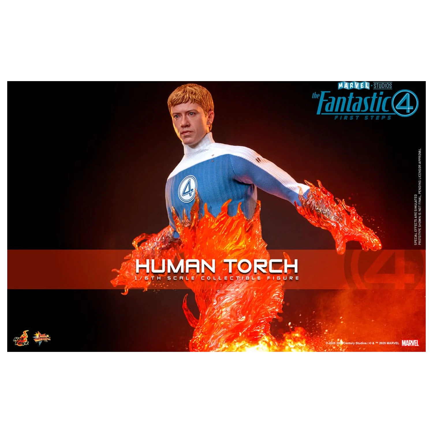 The Fantastic Four: First Steps Movie Masterpiece akcijska figura 1/6 Human Torch 30 cm fotografija proizvoda