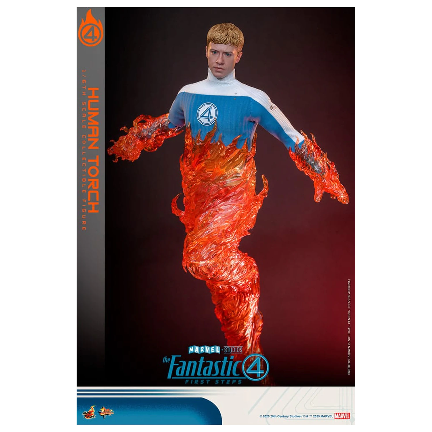 The Fantastic Four: First Steps Movie Masterpiece akcijska figura 1/6 Human Torch 30 cm fotografija proizvoda