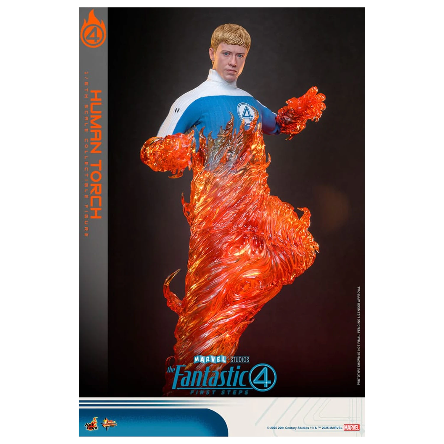 The Fantastic Four: First Steps Movie Masterpiece akcijska figura 1/6 Human Torch 30 cm fotografija proizvoda