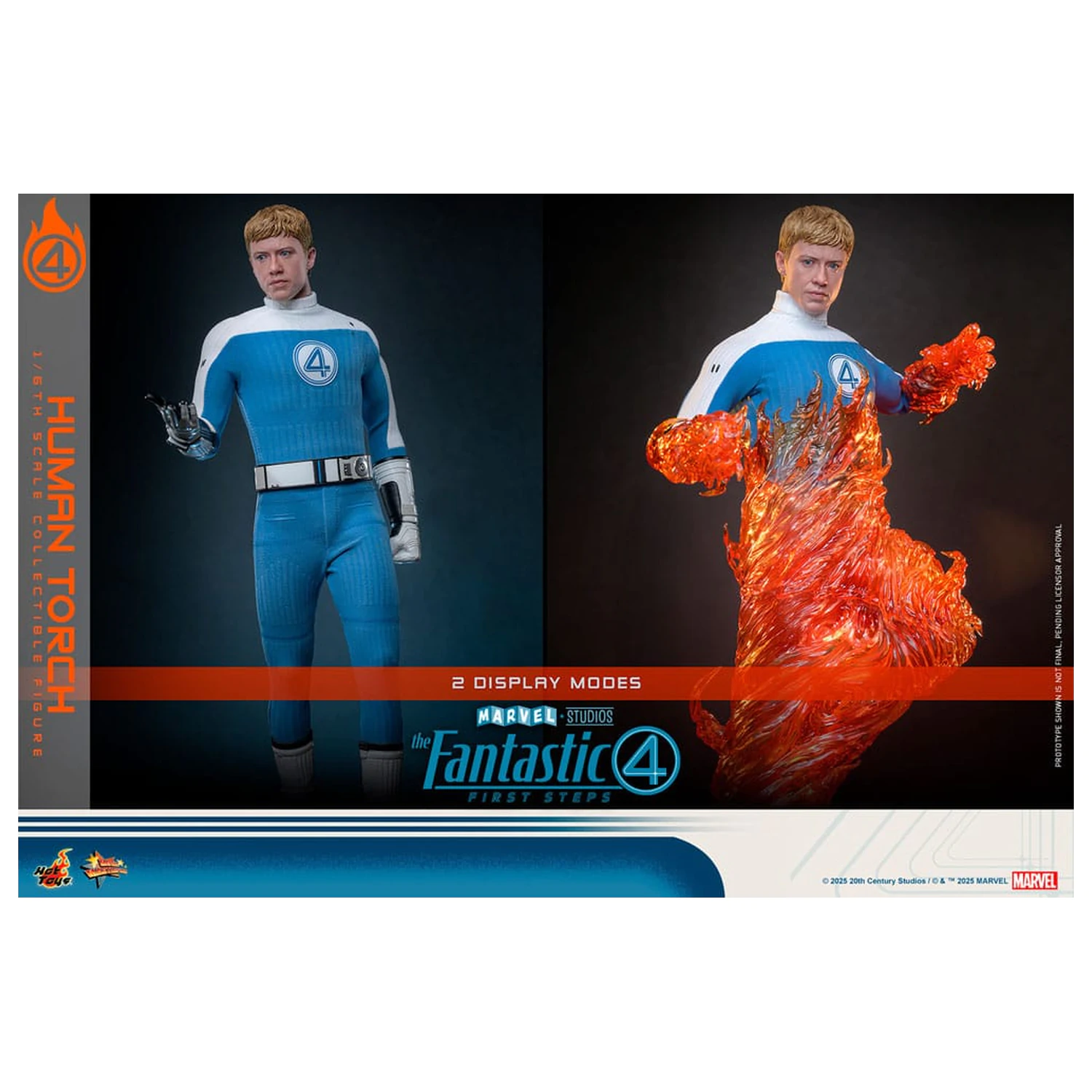 The Fantastic Four: First Steps Movie Masterpiece akcijska figura 1/6 Human Torch 30 cm fotografija proizvoda