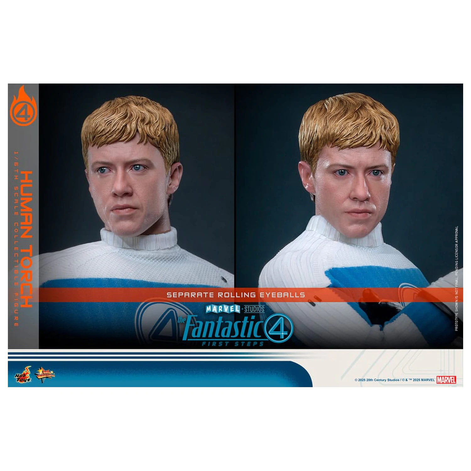 The Fantastic Four: First Steps Movie Masterpiece akcijska figura 1/6 Human Torch 30 cm fotografija proizvoda