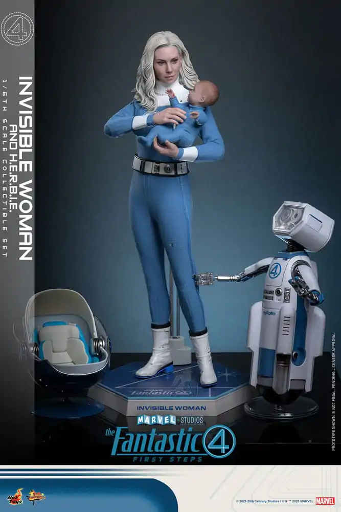 The Fantastic Four: First Steps Movie Masterpiece Figurica 2-pak 1/6 Invisible Woman & H.E.R.B.I.E. 28 cm fotografija proizvoda