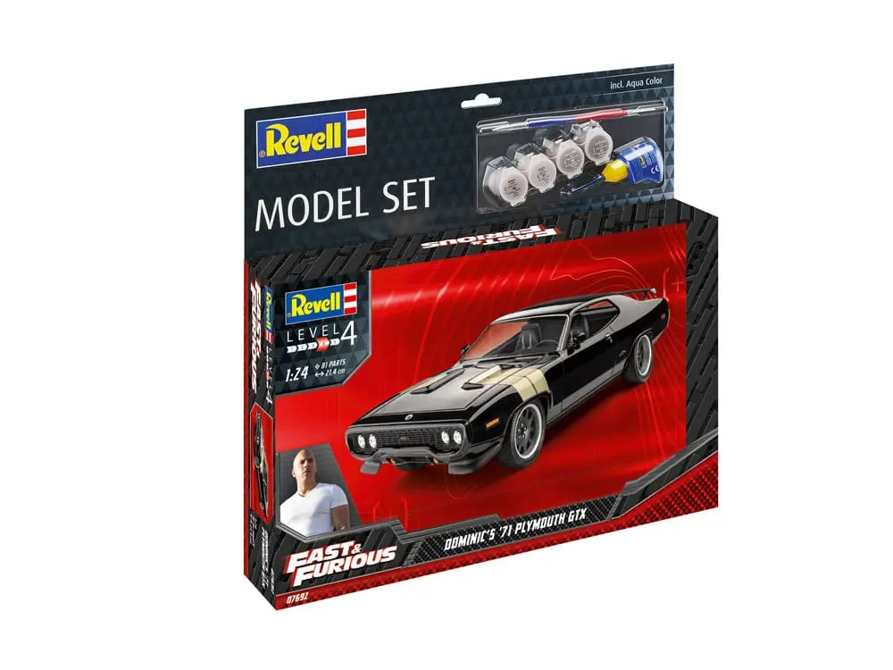 The Fast & Furious Model Kit s osnovnim dodacima Dominic's 1971 Plymouth GTX fotografija proizvoda