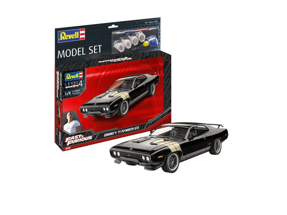 The Fast & Furious Model Kit s osnovnim dodacima Dominic's 1971 Plymouth GTX fotografija proizvoda