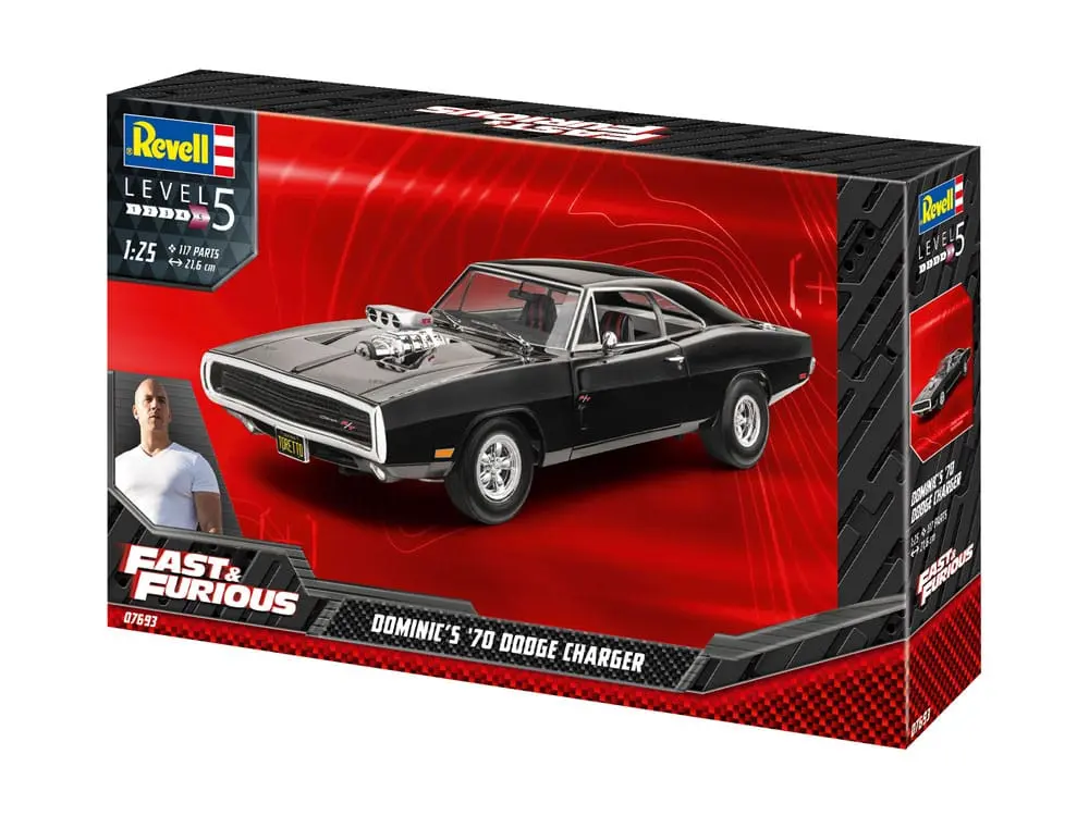 The Fast & Furious Model Kit Dominics 1970 Dodge Charger - Modelarski komplet fotografija proizvoda